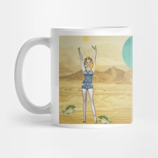 Retro Girl at Desert Mug